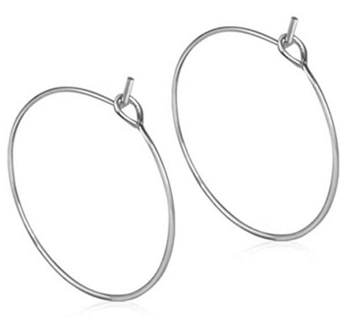 20mm hoop silver