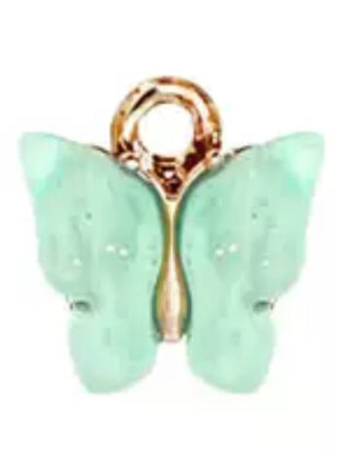 green butterfly charm glitter