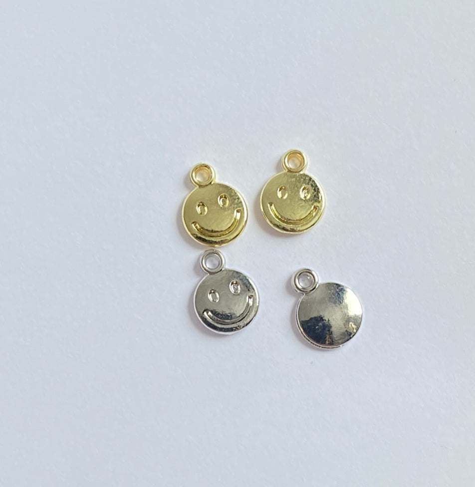 smiley charm stainless steel