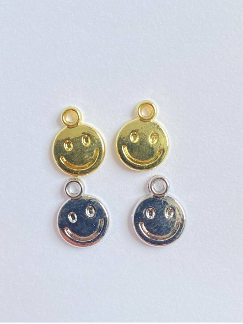 smiley charm stainless steel