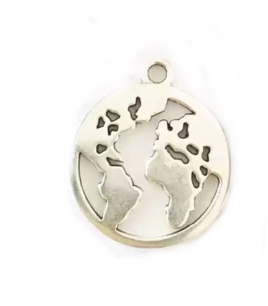globe charm stainless steel