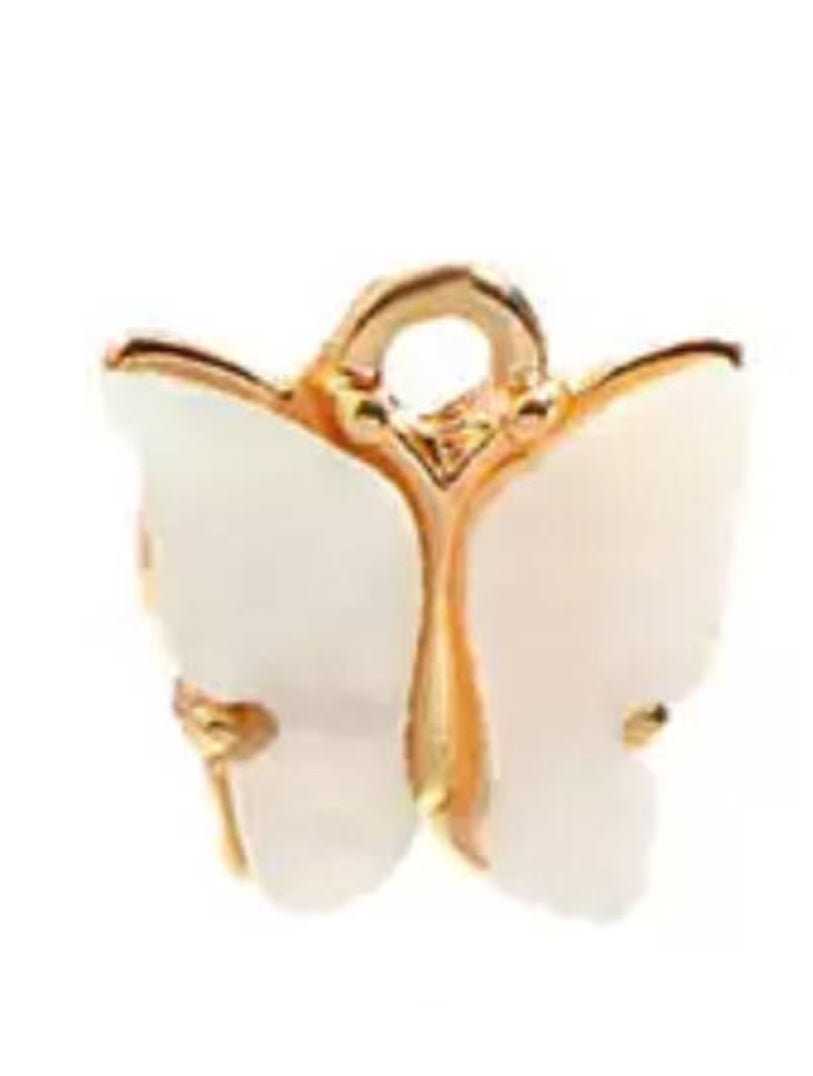 white butterfly charm gold
