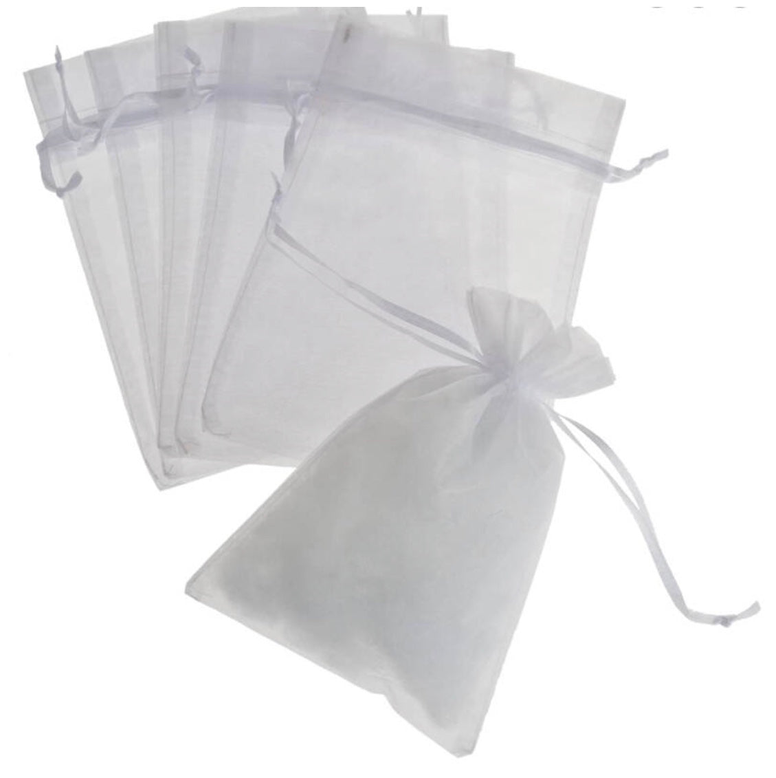 organza bags white 5pcs
