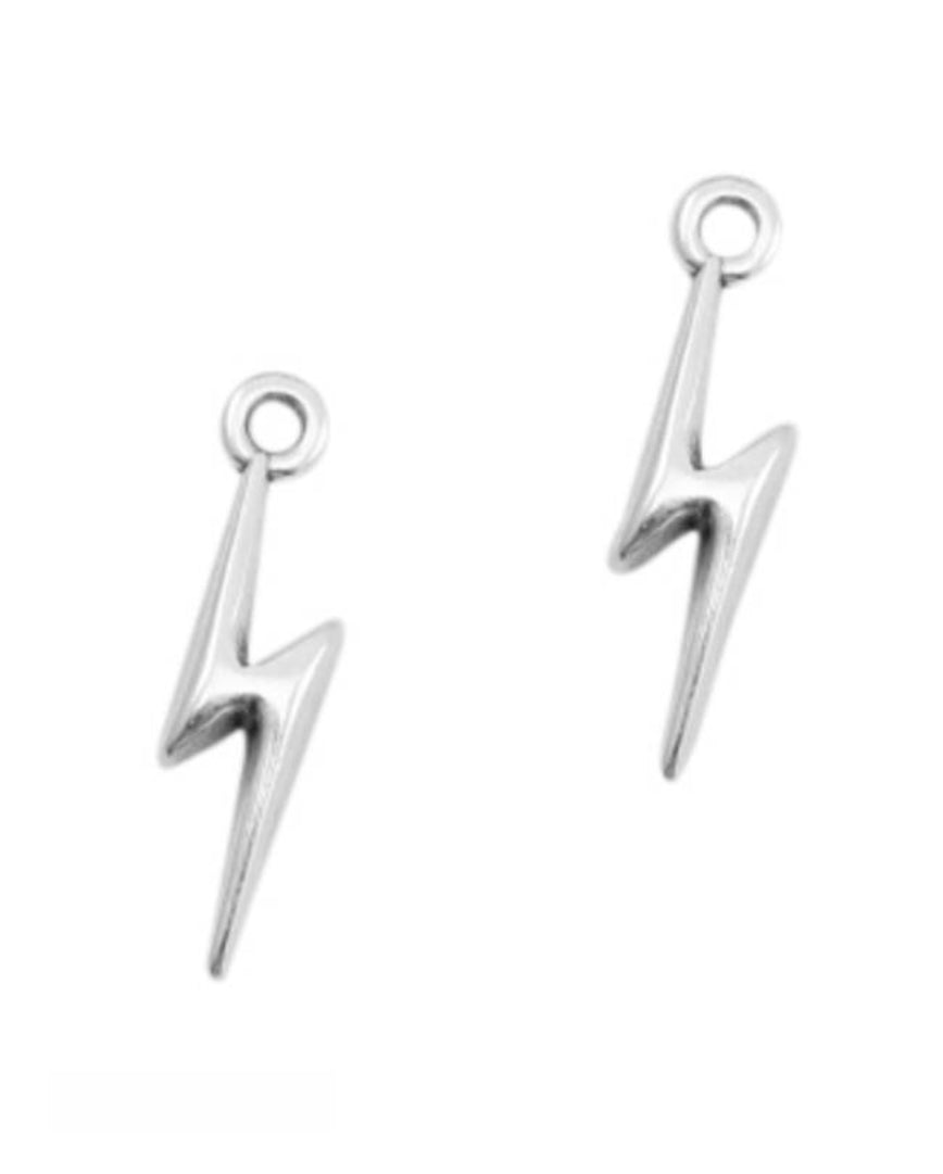 lightning charm silver