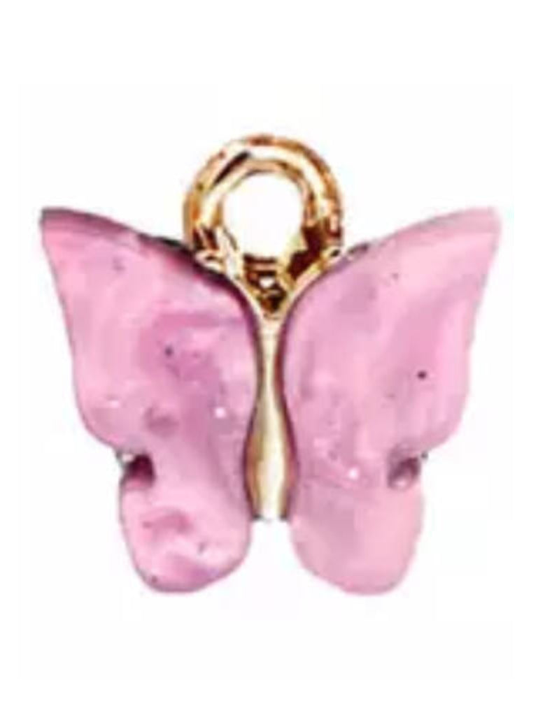 purple butterfly charm glitter