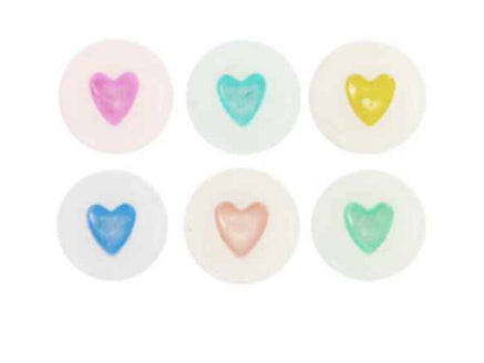 glow in the dark hearts beads 10pcs