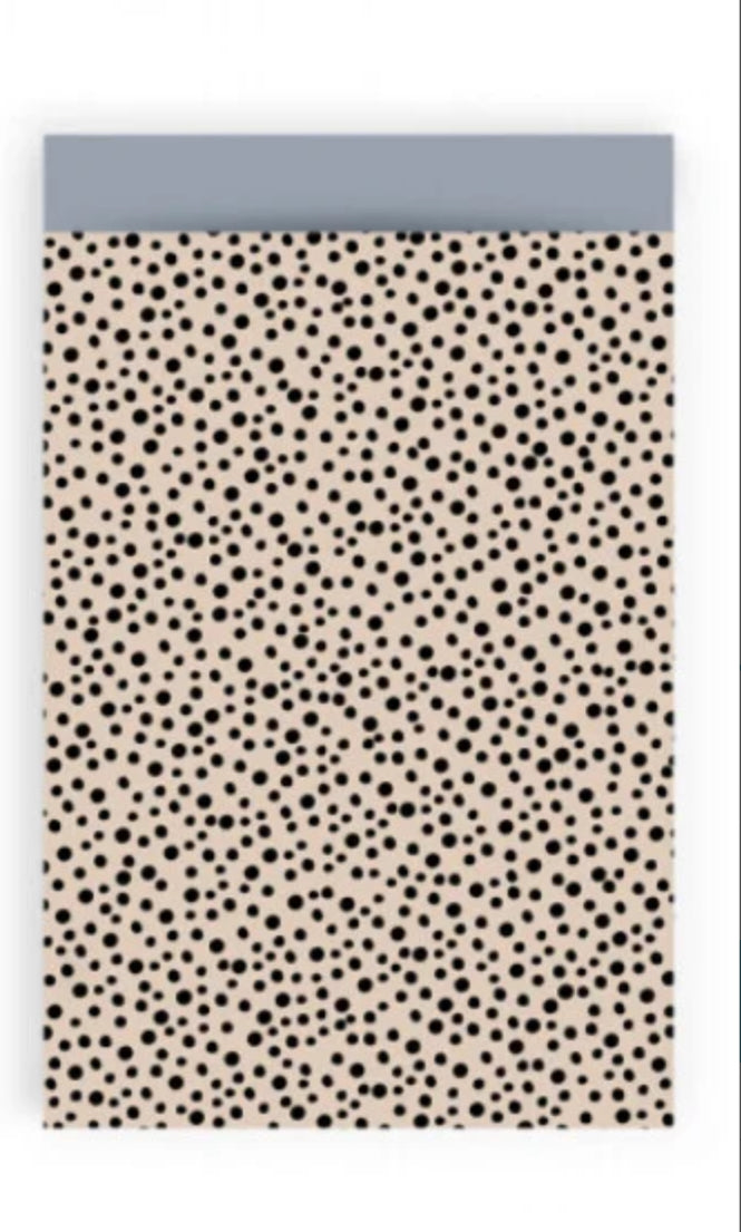 black (blue) dots bag 12x19cm