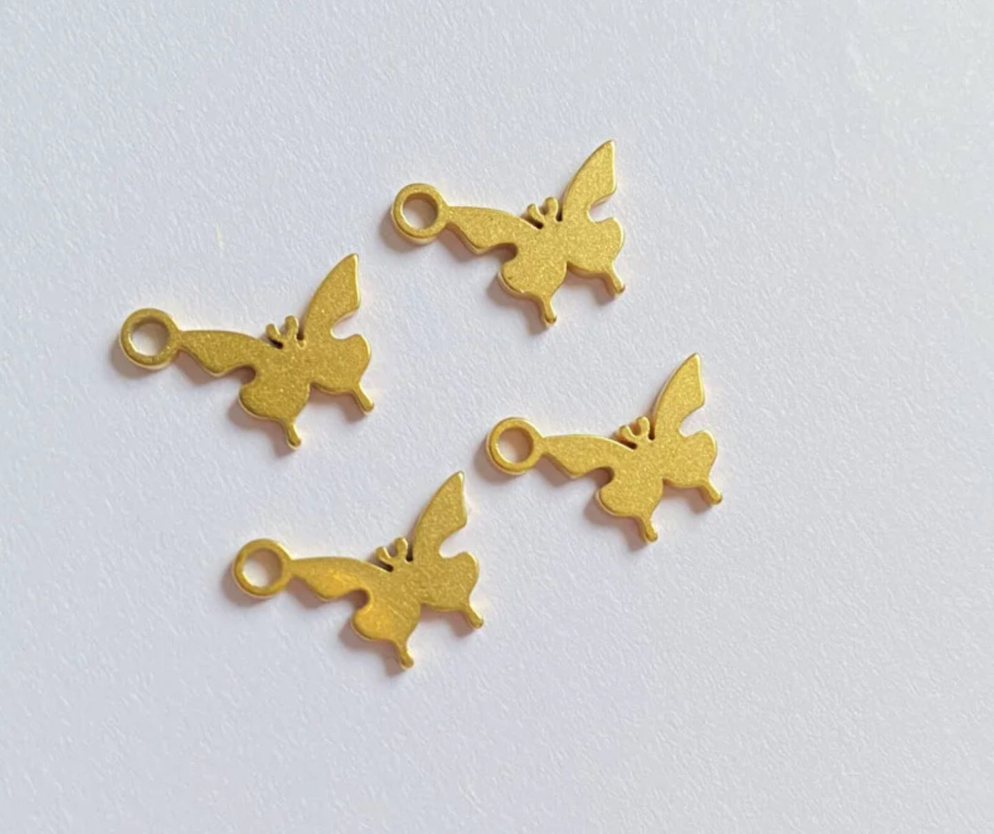 butterfly charm gold stainless steel