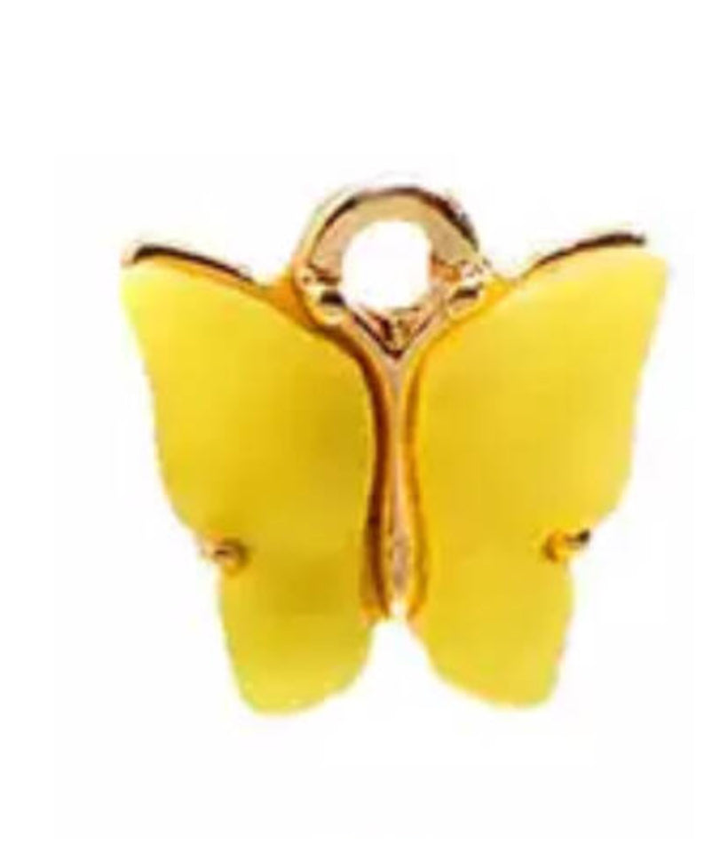 yellow butterfly charm gold