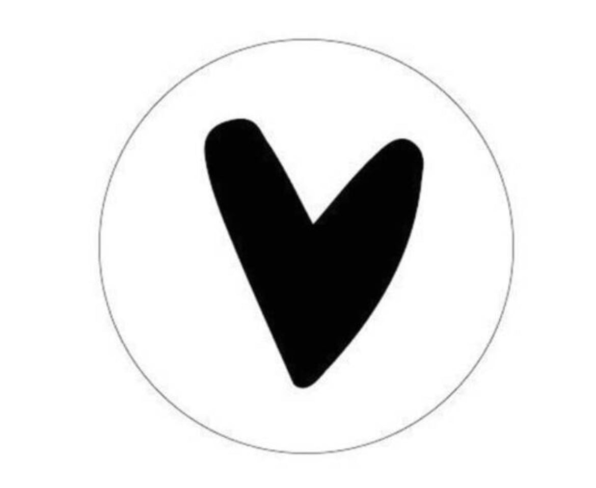 black heart sticker 10pcs