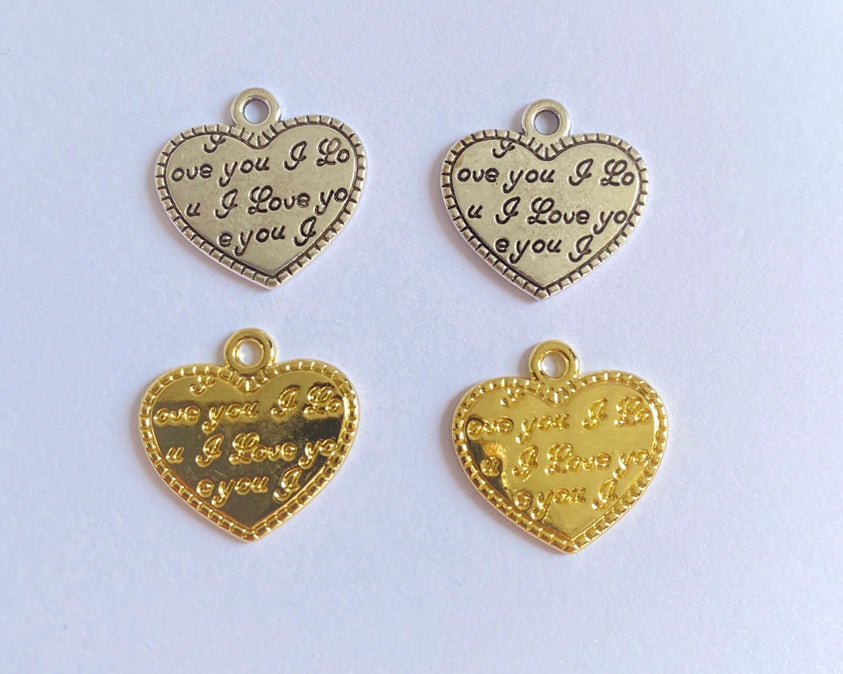 I love you charms