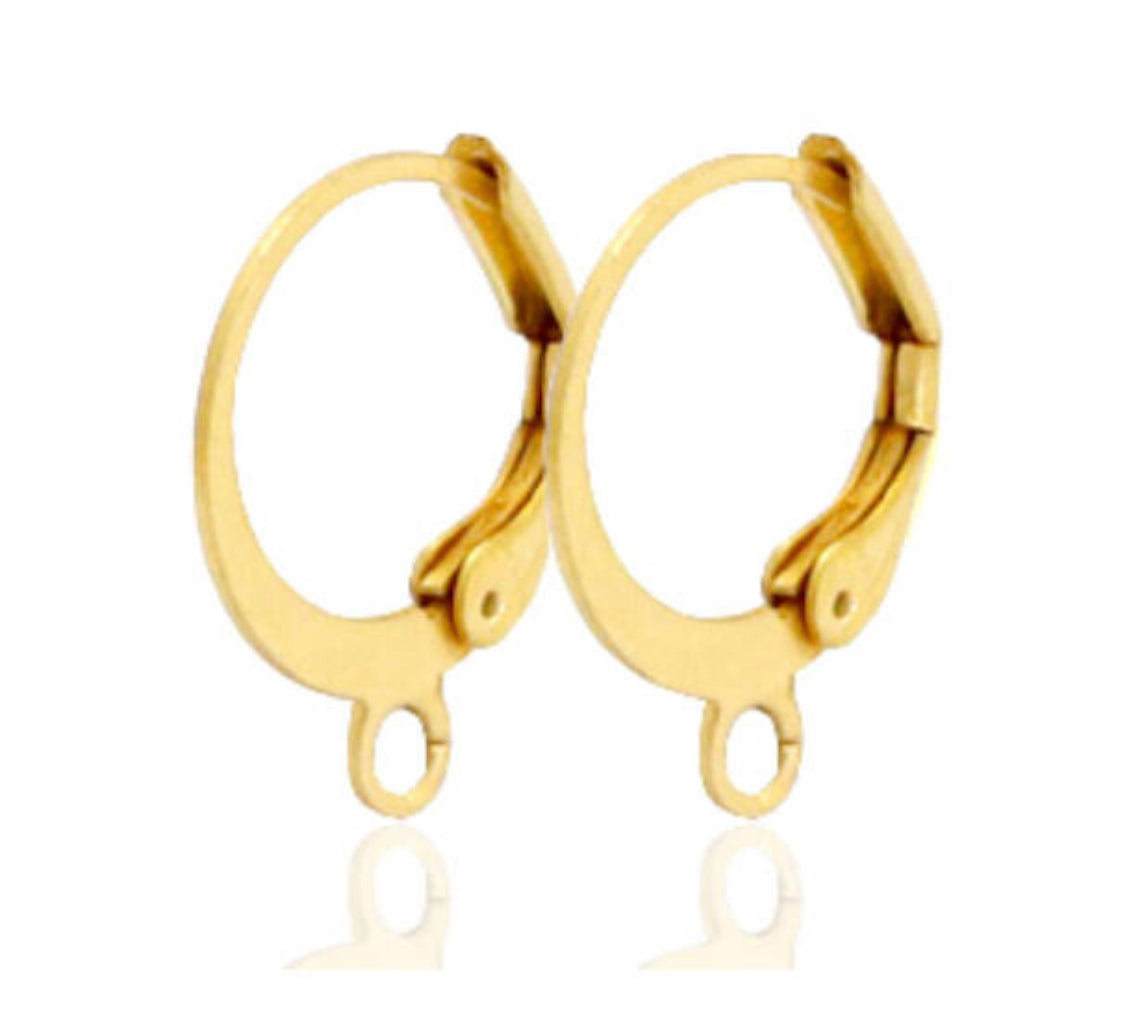 stainless steel gold earring hooks