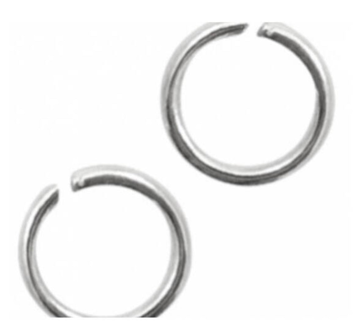 5mm stainless steel bending rings silver 10pcs