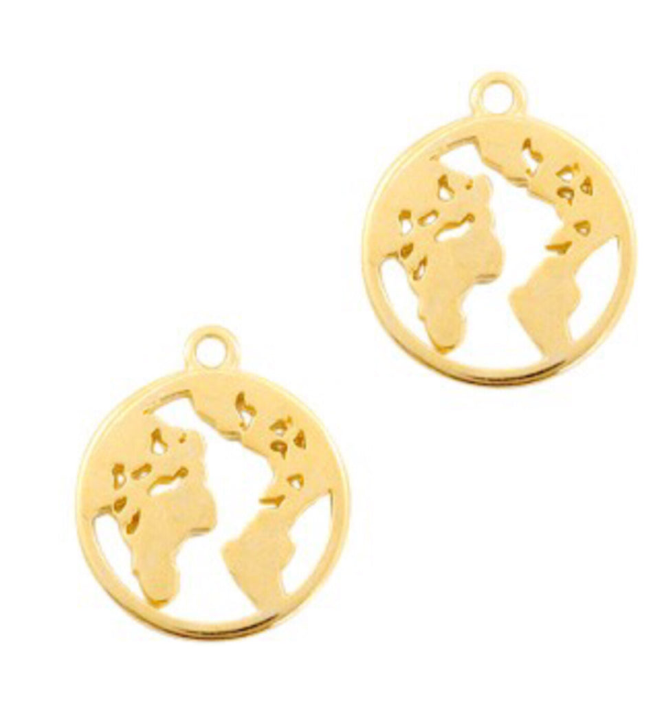 globe charm stainless steel