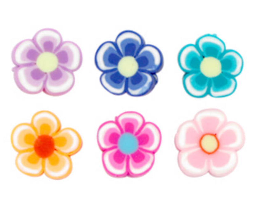 flower bead mix (polymer) 1pc