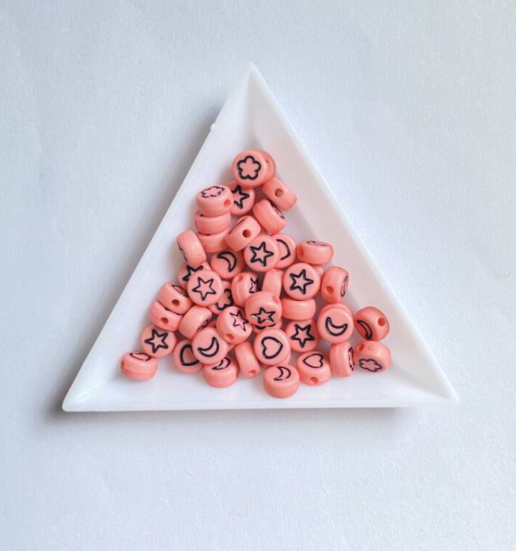 pink figurine beads 10pcs