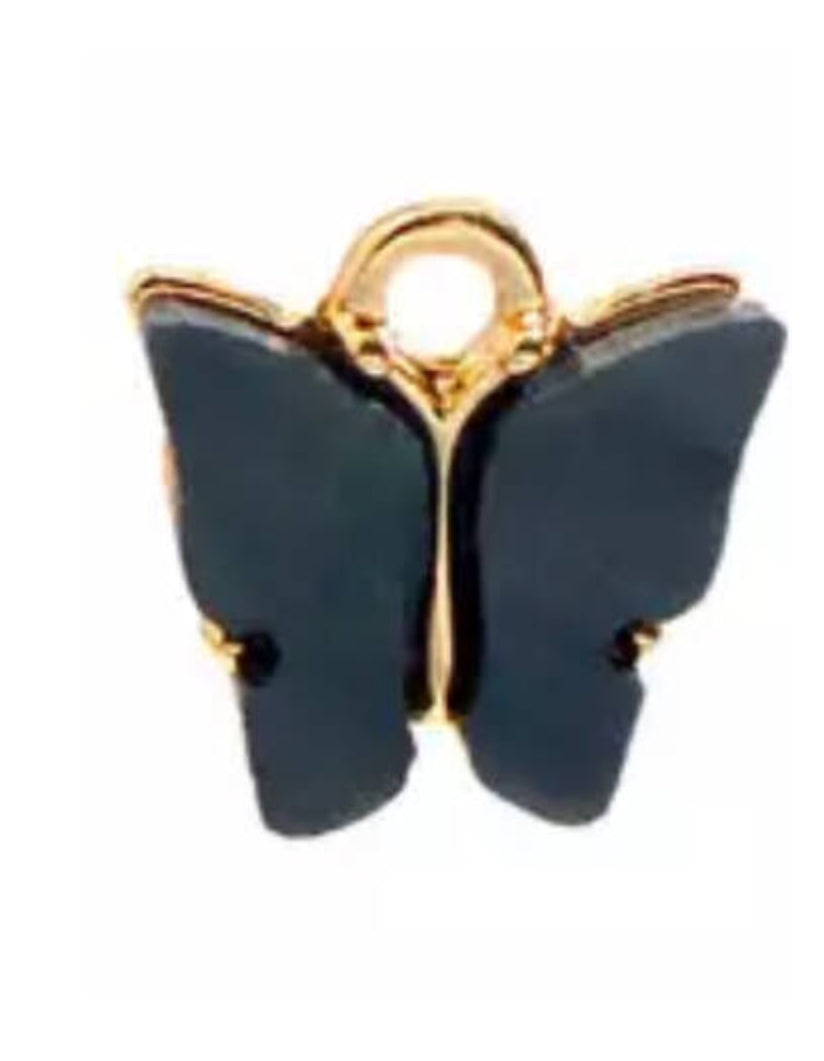 black butterfly charm gold