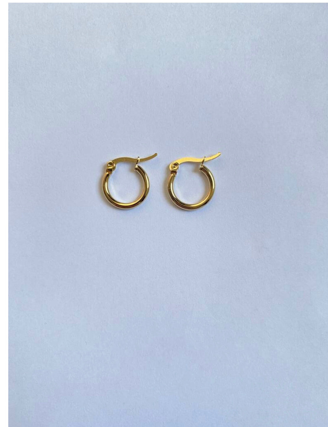 15mm hoops gold stainless steel
