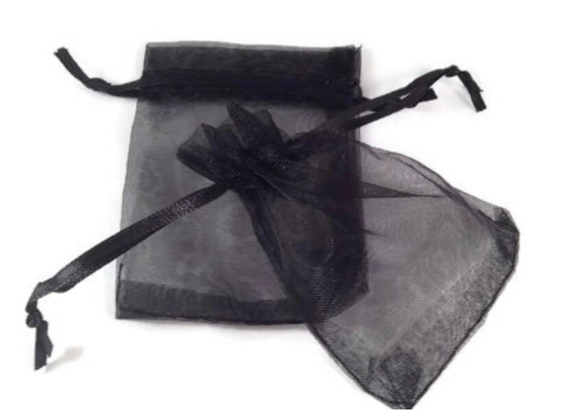 organza bags black 5pcs