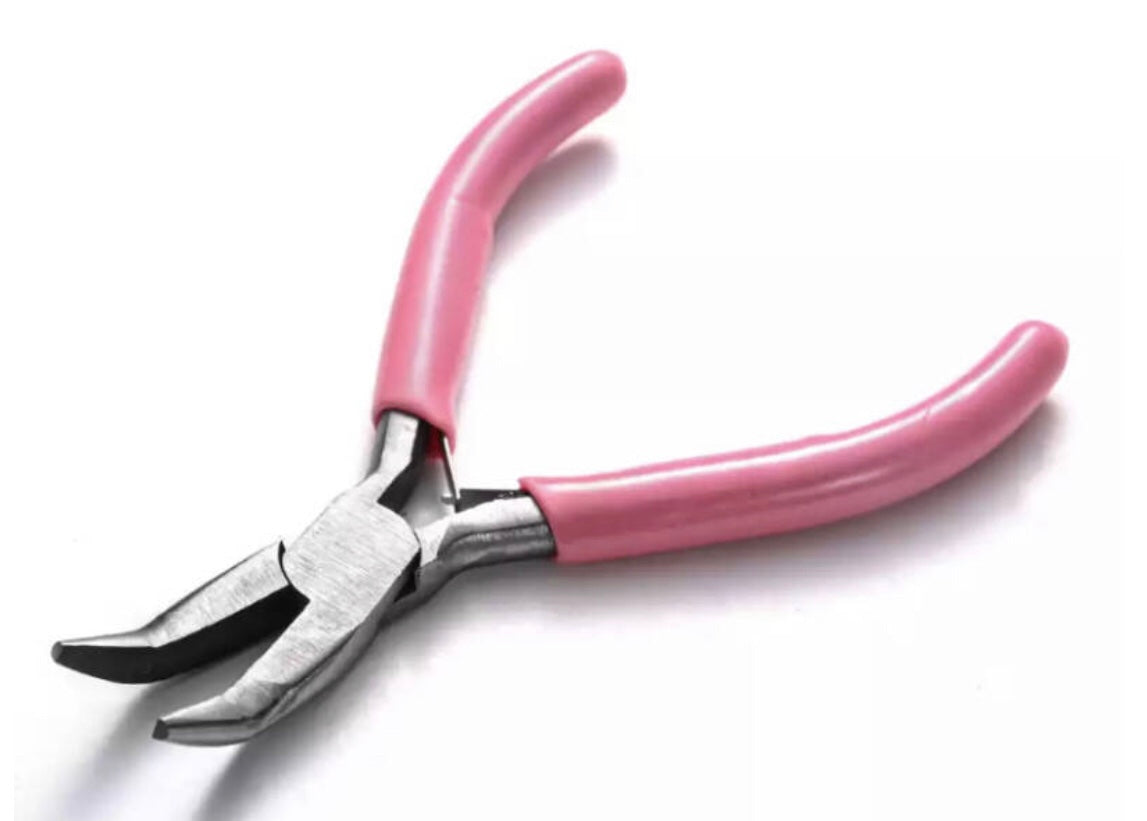 curved nose pliers pink