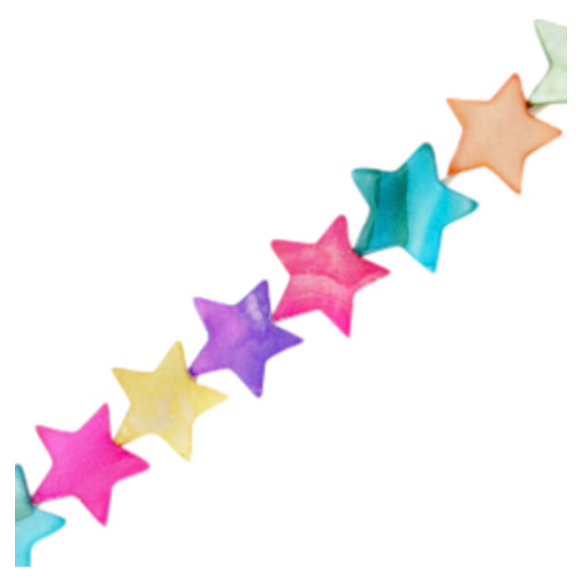 star shell beads multi color 8mm