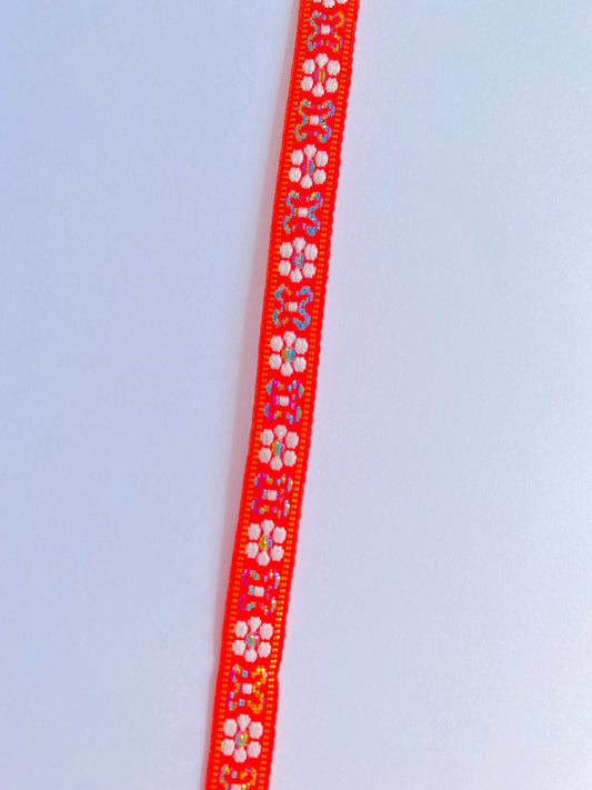 flower lint rood 1m