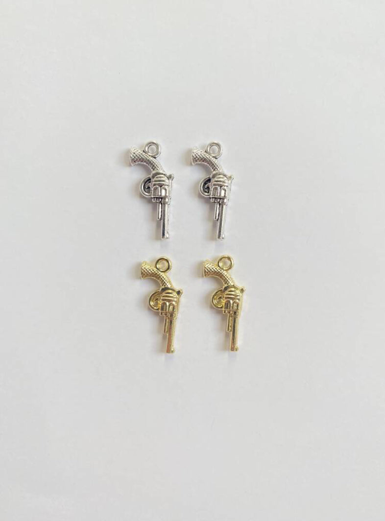 gun charms stainless steel