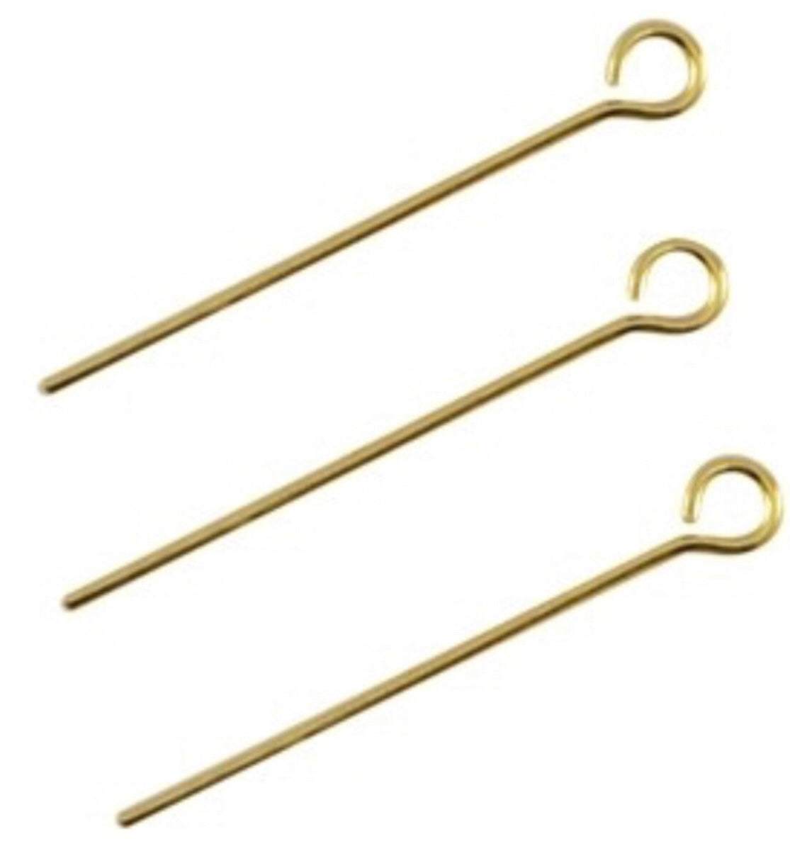 eye pins gold 20pcs