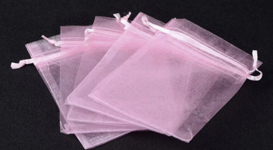 organza zakjes roze 5st