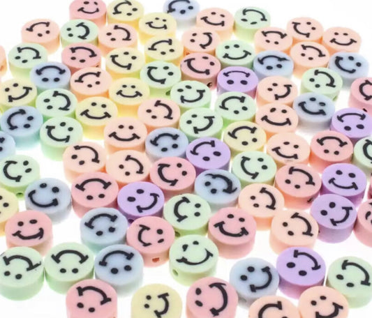 pastel smiley kralen multi color 1st