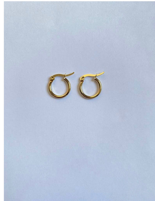 15mm hoops goud rvs