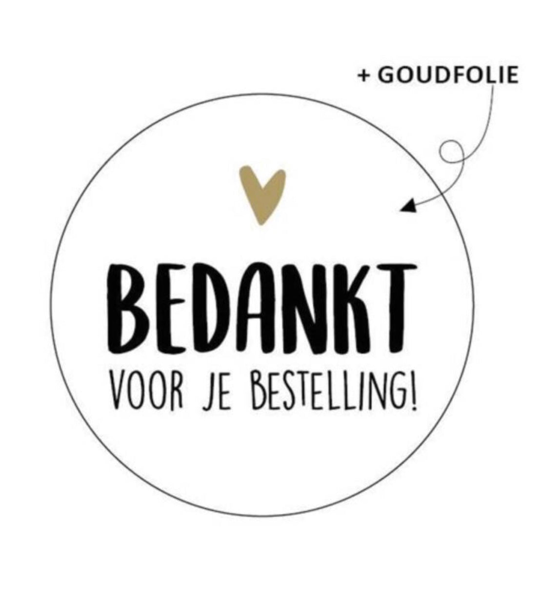 bedankt voor je bestelling stickers 10st